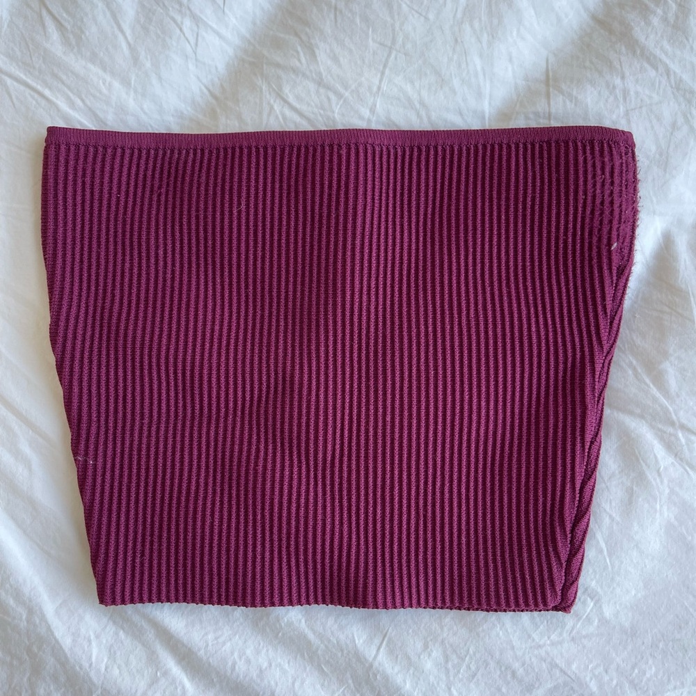Babaton sculpt knit cropped tube top